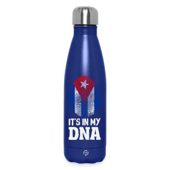 Cuba Pride & Home - Design du drapeau de Cuba - Bouteille isotherme 500 ml - bleu foncé  - Devant