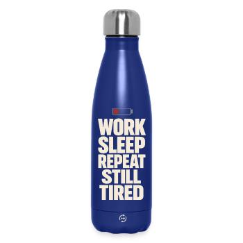 Ausgebrannter Millennial, Müder Erwachsener, - Thermosflasche 500 ml - Dunkelblau  - Vorne