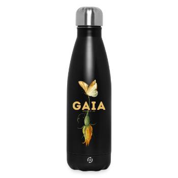 Breathes in Bloom - Insulated Water Bottle 500 ml - black - Front