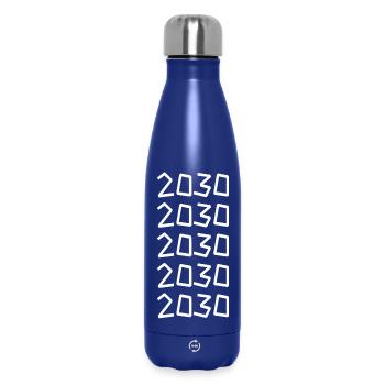 Birthday 2030 - Insulated Water Bottle 500 ml - dark blue  - Front