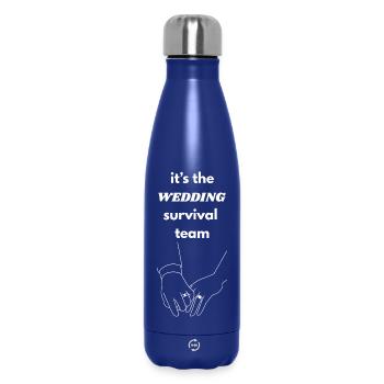 Hochzeits Survival Team - Thermosflasche 500 ml - Dunkelblau  - Vorne
