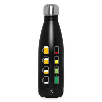 Recharge beer battery - Insulated Water Bottle 500 ml - black - Front