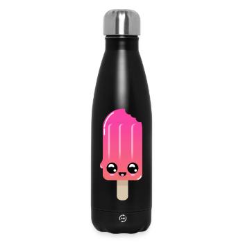 Chupito de helado con ojos brillantes - Insulated Water Bottle 500 ml - black - Front