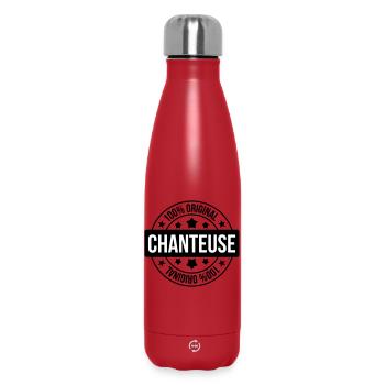 Chanteuse - Chanter - Chanson - Bouteille isotherme 500 ml - rouge - Devant
