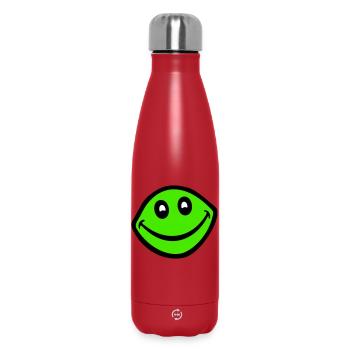 Frog Toad Smiles Funny Comic Happy Cool - Insulated Water Bottle 500 ml - red - Front