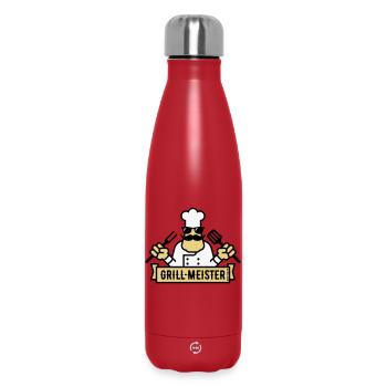 Grillmeister (Grilling / Barbecue / BBQ / 3C) - Insulated Water Bottle 500 ml - red - Front