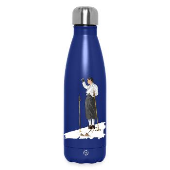 Ski fashion in the 30s - Insulated Water Bottle 500 ml - dark blue  - Front