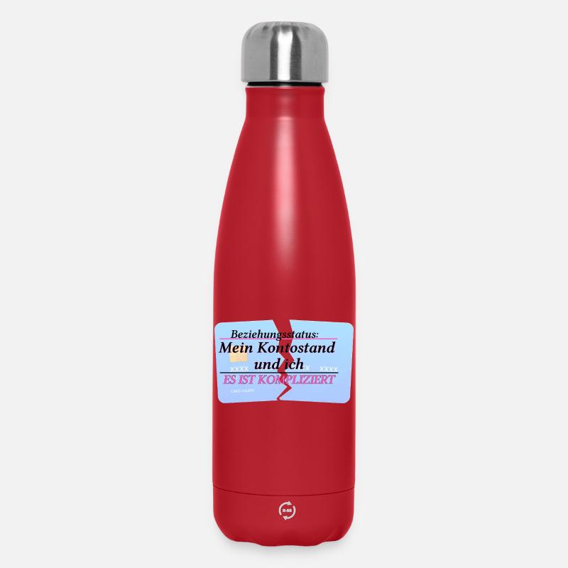 Solde de mon compte & moi – C’est compliqué - Bouteille isotherme 500 ml - rouge