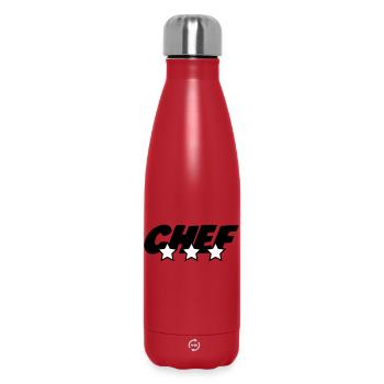 Chef - Cuisine - Cuisinier - Bouteille isotherme 500 ml - rouge - Devant