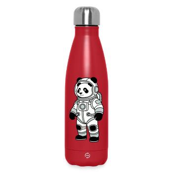Panda-Bär-Raumanzug - Thermosflasche 500 ml - Rot - Vorne