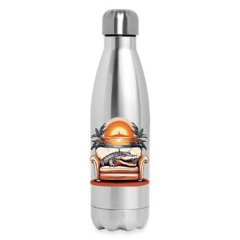 Alligator auf Sofa - Thermosflasche 500 ml - Lightsilver - Vorne