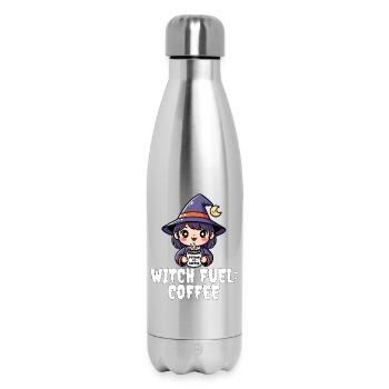 WITCH FUEL COFFEE - WITCH HALLOWEEN - Insulated Water Bottle 500 ml - silver - Front
