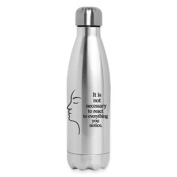 Observation without reaction - Insulated Water Bottle 500 ml - silver - Front