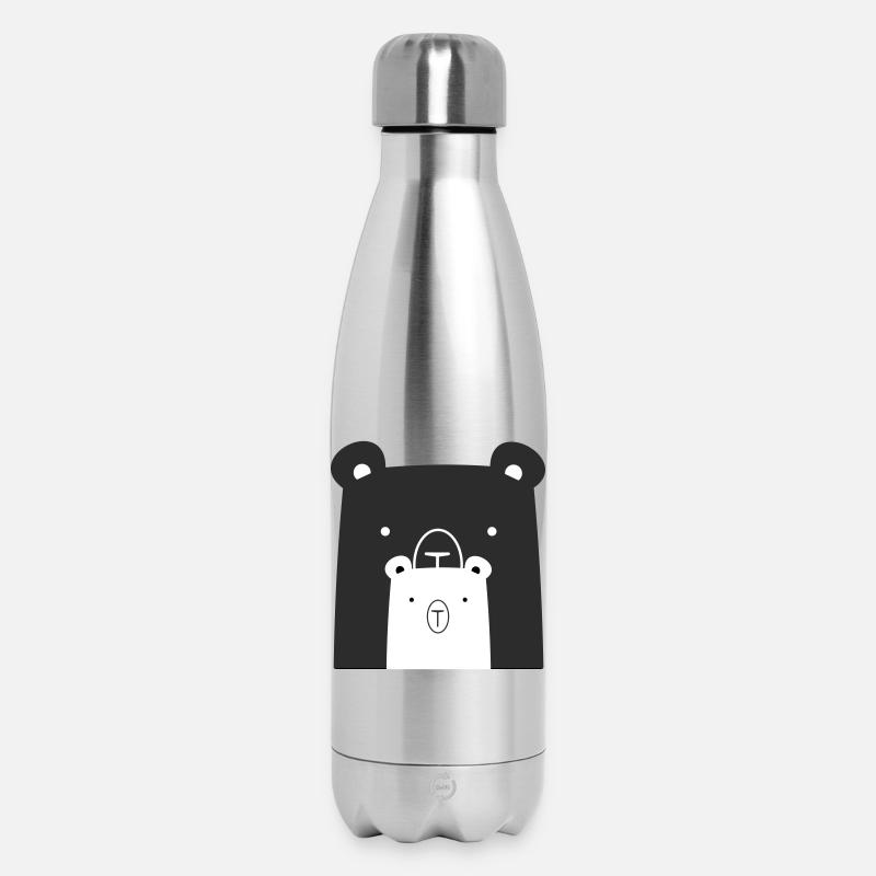 Bären Bär Eisbär Braunbär I Geschenkidee - Thermosflasche 500 ml - Lightsilver