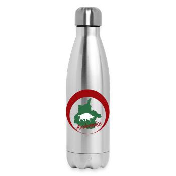 Ardennes Wild Boar emblem - Insulated Water Bottle 500 ml - silver - Front