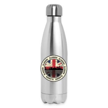 Glasgow Unionjack Cityscape - Insulated Water Bottle 500 ml - silver - Front