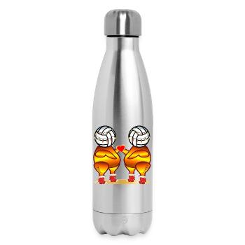 VOLLEY-BALL AU POULET RÔTI DE NOËL - Bouteille isotherme 500 ml - argent clair - Devant