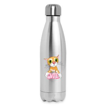 cute - Insulated Water Bottle 500 ml - silver - Front