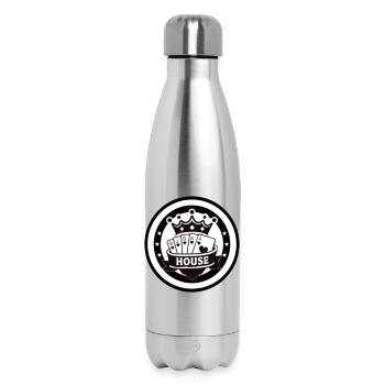 Royal Flush of the House Heart Poker Emblem - Insulated Water Bottle 500 ml - silver - Front