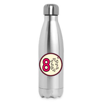 Eighties 80s Roller Skates - Insulated Water Bottle 500 ml - silver - Front