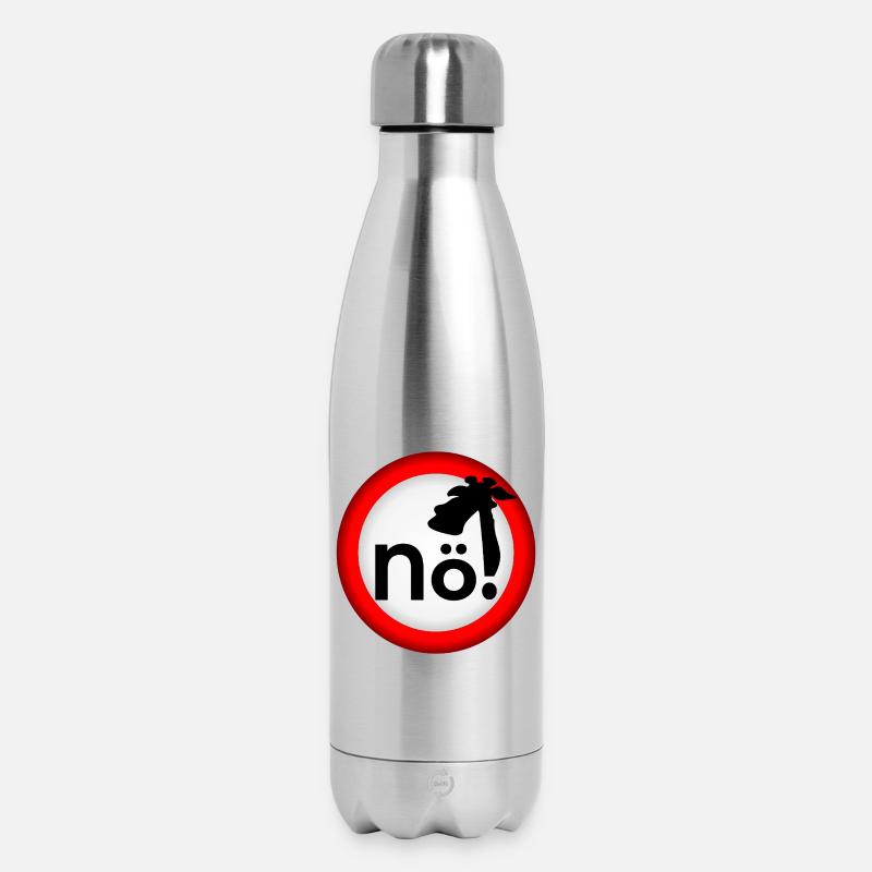 Prohibition No Giraffe - Insulated Water Bottle 500 ml - silver