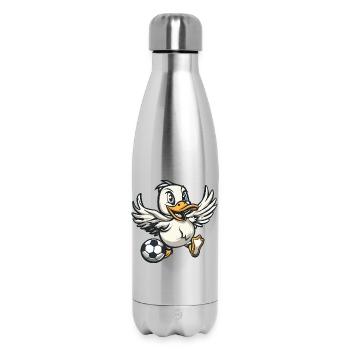 Ente Fußball Comic - Thermosflasche 500 ml - Lightsilver - Vorne