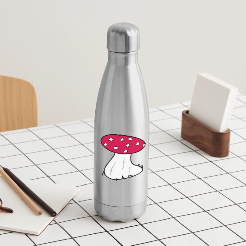 Red Toadstool Cartoon Pattern Insulated Water Bottle 500 ml