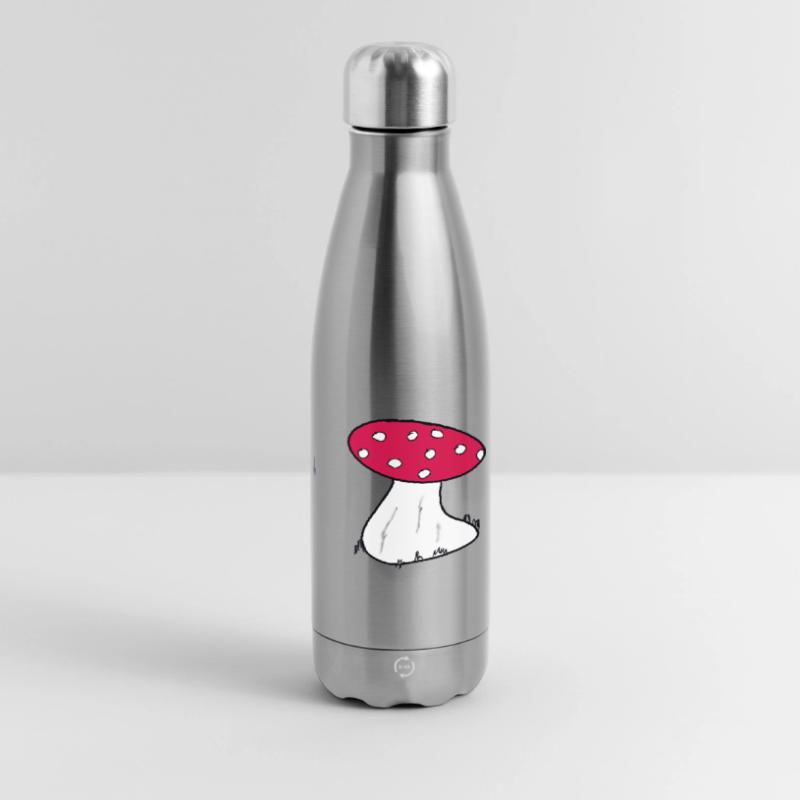 Red Toadstool Cartoon Pattern Insulated Water Bottle 500 ml