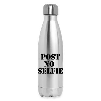 Kein Selfie posten – Urbane Schwarze Schabloune - Thermosflasche 500 ml - Lightsilver - Vorne