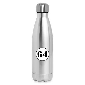 NUMÉRO 64 soixante quatre cadeau d'anniversaire - Bouteille isotherme 500 ml - argent clair - Devant