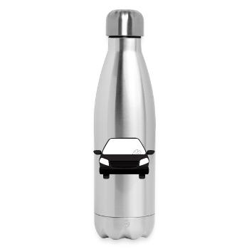 Einfache schwarze Fahrzeuggrafik - Thermosflasche 500 ml - Lightsilver - Vorne