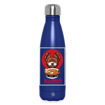 Yorkshire Terrier Ramen Lustige Japanische Hundekunst - Thermosflasche 500 ml - Dunkelblau  - Vorne