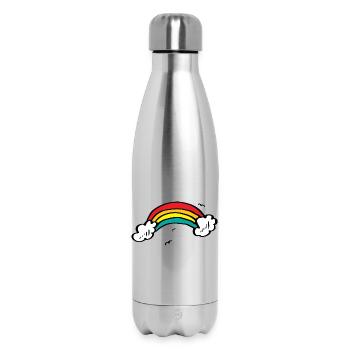 Vivid Rainbow Arc - Insulated Water Bottle 500 ml - silver - Front