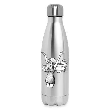 Tanzende Frau Empowerment - Illustration - Thermosflasche 500 ml - Lightsilver - Vorne