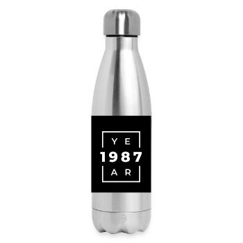 Design Anniversaire 1987 Minimaliste - Bouteille isotherme 500 ml - argent clair - Devant