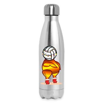 CHRISTMAS VOLLEYBALL ROAST CHICKEN - Insulated Water Bottle 500 ml - silver - Front