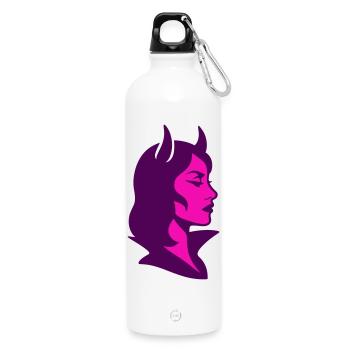Diablesse - Gourde en inox avec mousqueton 750 ml - blanc - Devant