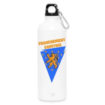 Franchement comtois - Gourde en inox avec mousqueton 750 ml - blanc - Devant