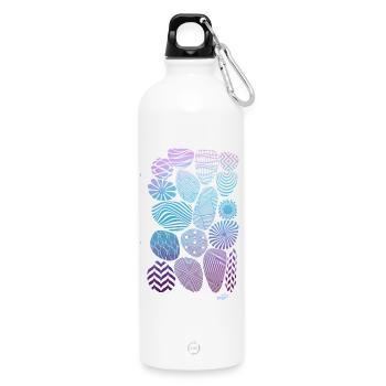 Stones - Water Bottle with carabiner 750 ml - white - Front