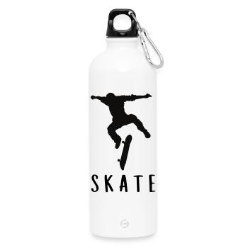 Skater - Trinkflasche mit Karabiner 750 ml - Weiß - Vorne
