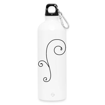 Whimsical Swirl - Water Bottle with carabiner 750 ml - white - Front
