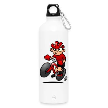 VTT - Gourde en inox avec mousqueton 750 ml - blanc - Devant