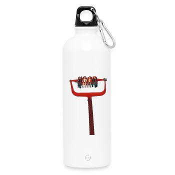 Dream Achterbahn in leuchtenden Farben - Trinkflasche mit Karabiner 750 ml - Weiß - Vorne