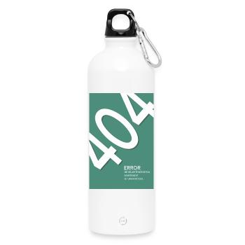 Erreur 404 Motivation introuvable - Gourde en inox avec mousqueton 750 ml - blanc - Devant