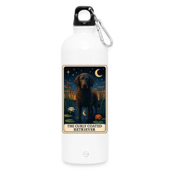 Retriever à poil bouclé - Gourde en inox avec mousqueton 750 ml - blanc - Devant