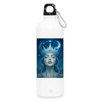 Reine de la lune glacée - Gourde en inox avec mousqueton 750 ml - blanc - Devant