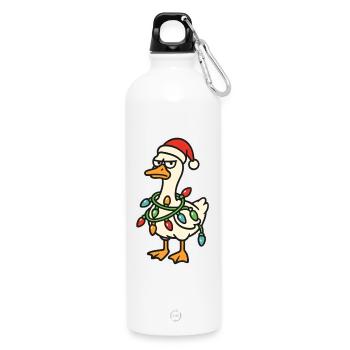 Noël à la Oie Dire Noël Humour drôle Drôle - Gourde en inox avec mousqueton 750 ml - blanc - Devant