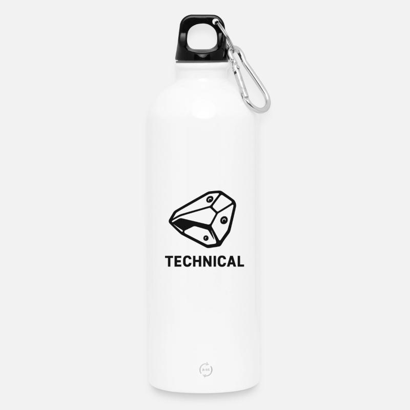 Bloc technique - Gourde en inox avec mousqueton 750 ml - blanc