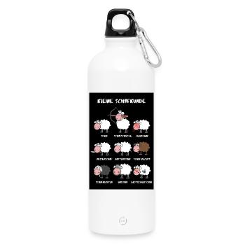 Une brève édition poster scientifique sur les moutons - Gourde en inox avec mousqueton 750 ml - blanc - Devant