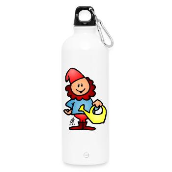 Gnome - Gourde en inox avec mousqueton 750 ml - blanc - Devant